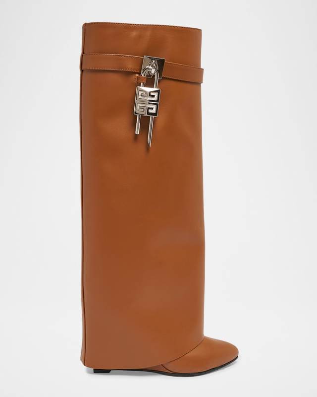 Shark Lock Leather Boots